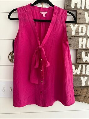 Lilly Pulitzer top size medium 100% silk